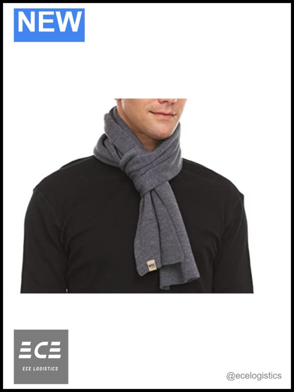 100% Merino Wool Knit Scarf Double Fabric One Size Winter Scarf